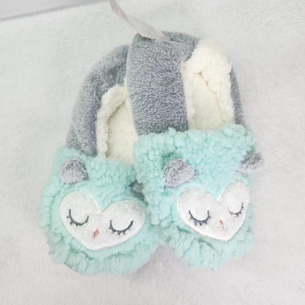 Fazzy Babba 3D Cozy Owl Slippers With A Faux Fun And Bottom Grip S/M